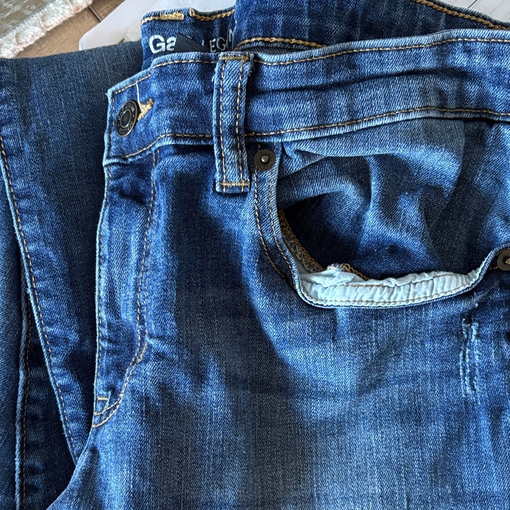 GAP Blue Denim Jeans with Contrast Stitching